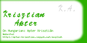 krisztian apter business card